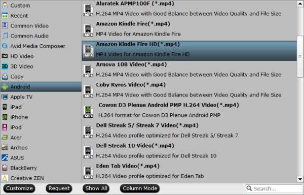 kindle fire hdx video format Convert MKV, AVI, VOB, MPG, M2TS, FLV to Fire HD 6 inch tablet for Effortless Playback