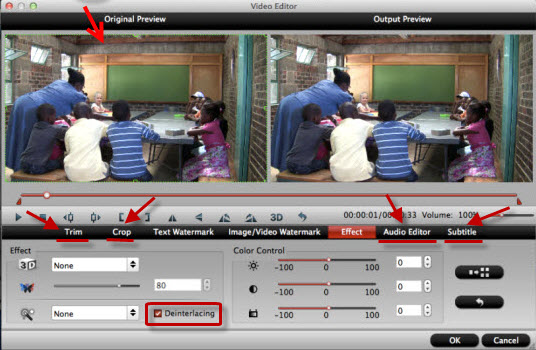 edit videos before conversion Easily Convert Blu ray movies to playable format on Android device on Mac