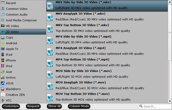 3d mkv format Make 2D content (Blu ray/DVD/Video) playable on your 3D devie with 3D effect