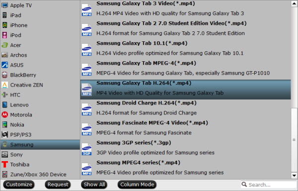 galaxy tab format Easy way to watch Blu ray movies on Samsung Galaxy TabPRO Tablet