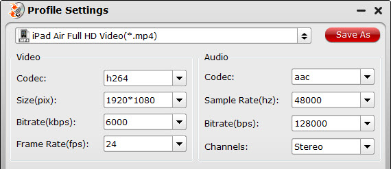 ipad air settings Creating MP4 from Big Hero 6 Blu ray to iPad Air 2 for playback