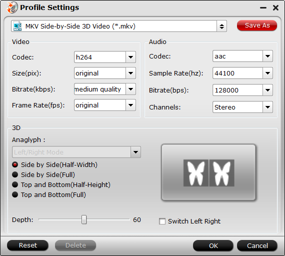 SBS MKV settings