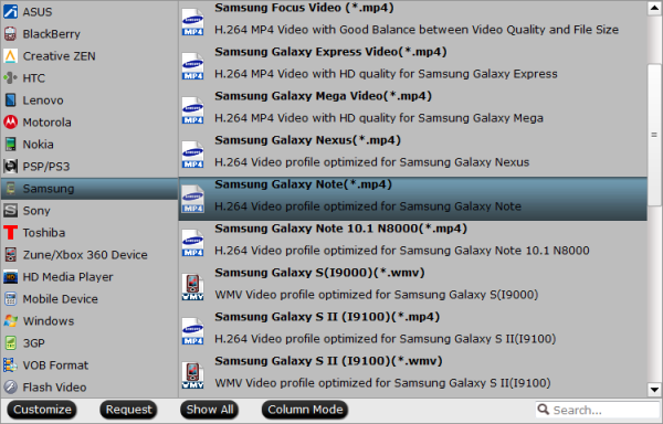 Galaxy Note 4 playable MP4 format