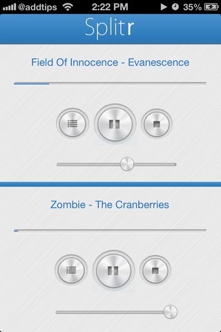 splitr Best Music Player for iPad/iPhone/iPod 2016