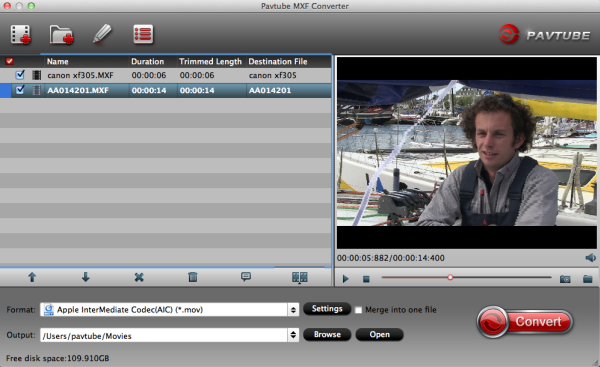 mxf to imovie converter