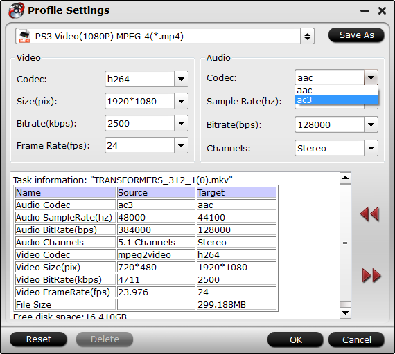 AC3 5.1 Settings