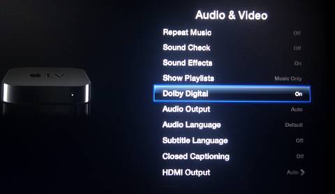 Turn on Dolby Digital