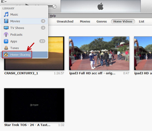 set up Home Sharing in iTunes