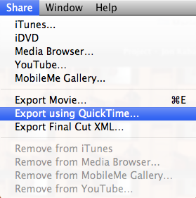 exporting imovie to mp4