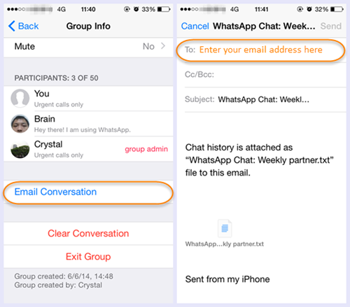 email whatsapp message Can I Export all WhatsApp Message on iPhone 6 to computer?