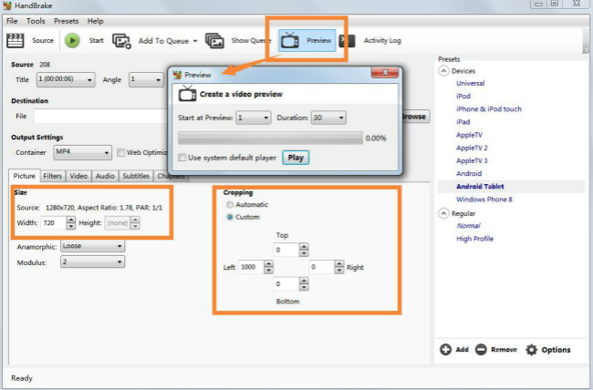 handbrake picture setting1 How to Make Handbrake Video Setting for Android Tablet