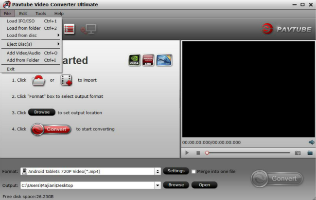 pavtube video converter ultimate load sources How to Make Handbrake Video Setting for Android Tablet